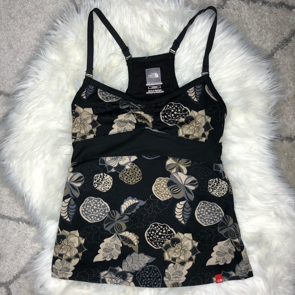 North Face Workout Tank Top Bold Flower Details